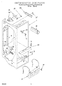 REFRIGERATOR LINER Diagram and Parts List for 3VED29DQDW00  Whirlpool Refrigerator