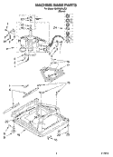 MACHINE BASE Diagram and Parts List for KAWS855JE2  KitchenAid Washer