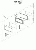 DOOR PARTS Diagram and Parts List for MH1160XSB4  Whirlpool Microwave