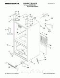 CABINET PARTS Diagram and Parts List for KBFS20EVMS2  KitchenAid Refrigerator