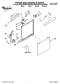 FRAME AND CONSOLE PARTS Diagram and Parts List for DU930PWSS0  Whirlpool Dishwasher