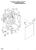 WASHER CABINET Diagram and Parts List for LTG5243DQ0  Whirlpool Washer Dryer Combo