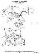MACHINE BASE PARTS Diagram and Parts List for 2DHTW4305TQ0  Whirlpool Washer