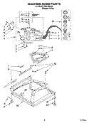 MACHINE BASE Diagram and Parts List for LSR5100KQ0  Whirlpool Washer