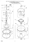 AGITATOR, BASKET AND TUB Diagram and Parts List for LSR8244EQ0  Whirlpool Washer