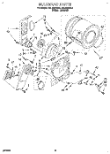 SECTION Diagram and Parts List for REL4622DW0  Roper Dryer