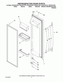 REFRIGERATOR DOOR PARTS Diagram and Parts List for ED2KHAXVQ01  Whirlpool Refrigerator