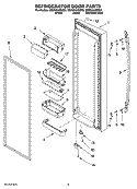 REFRIGERATOR DOOR PARTS Diagram and Parts List for GS2SHAXSS03  Whirlpool Refrigerator