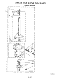 BRAKE AND DRIVE TUBE Diagram and Parts List for LA6380XSW0  Whirlpool Washer