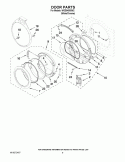 DOOR PARTS Diagram and Parts List for WGD9400SW2  Whirlpool Dryer