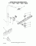 UPPER WASH AND RINSE PARTS Diagram and Parts List for KUDS40FVSS3  KitchenAid Dishwasher