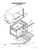 CABINET AND HINGE Diagram and Parts List for MW8400XW0  Whirlpool Microwave