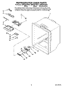REFRIGERATOR LINER PARTS Diagram and Parts List for KBRS22KTSS01  KitchenAid Refrigerator