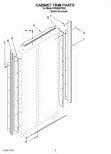 CABINET TRIM PARTS Diagram and Parts List for KSSS36FTX02  KitchenAid Refrigerator