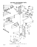 AIRFLOW AND CONTROL Diagram and Parts List for ED19VKXRWR0  Whirlpool Refrigerator