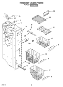 FREEZER LINER Diagram and Parts List for 6GD27DFXFS02  Whirlpool Refrigerator