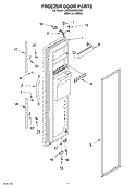 FREEZER DOOR Diagram and Parts List for 3XED5SHQKQ00  Whirlpool Refrigerator