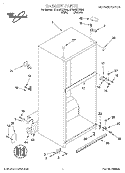 CABINET Diagram and Parts List for ET18NKXFW03  Whirlpool Refrigerator