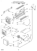 ICEMAKER, LIT/OPTIONAL Diagram and Parts List for 4ED25DQXFW00  Whirlpool Refrigerator