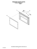 FREEZER DOOR PARTS Diagram and Parts List for GX5FHTXVQ06  Whirlpool Refrigerator