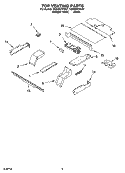 TOP VENTING PARTS, OPTIONAL PARTS Diagram and Parts List for YGBD307PDQ7  Whirlpool Wall Oven