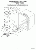 REFRIGERATOR LINER PARTS Diagram and Parts List for EB9FVBLVS00  Whirlpool Refrigerator