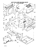 AIR FLOW AND CONTROL Diagram and Parts List for BHAC1400XS0  Whirlpool Air Conditioner