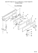 ESCUTCHEON AND CONTROL Diagram and Parts List for JVGC535A1  Whirlpool Ice Maker