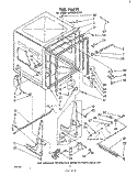 TUB , LITERATURE AND OPTIONAL Diagram and Parts List for DU1098XLW0  Whirlpool Dishwasher