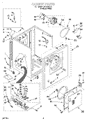 CABINET Diagram and Parts List for LGR3624EQ1  Whirlpool Dryer