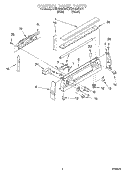 CONTROL PANEL Diagram and Parts List for KERC506HBT1  KitchenAid Range