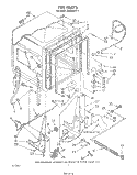 TUB , LITERATURE AND OPTIONAL Diagram and Parts List for DU9000XR7  Whirlpool Dishwasher