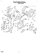 BULKHEAD Diagram and Parts List for LGC6646AW2  Whirlpool Dryer