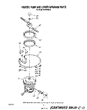 HEATER, PUMP AND LOWER SPRAY ARM Diagram and Parts List for DU9700XR3  Whirlpool Dishwasher