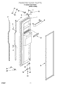 FREEZER DOOR Diagram and Parts List for 3XART725F03  Whirlpool Refrigerator