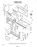 CABINET Diagram and Parts List for MH6700XM0  Whirlpool Microwave