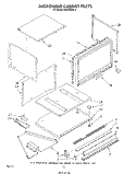 MICROWAVE CABINET Diagram and Parts List for RM278BXV0  Whirlpool Microwave Oven Combo