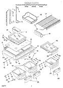 SHELF Diagram and Parts List for KTRS21MJBL00  KitchenAid Refrigerator