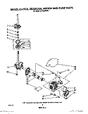 BRAKE, CLUTCH, GEARCASE, MOTOR AND PUMP Diagram and Parts List for LA7700XWN0  Whirlpool Washer