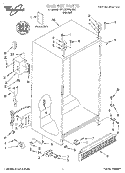 CABINET, LITERATURE Diagram and Parts List for 4YED27PQFN00  Whirlpool Refrigerator