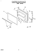 FREEZER DOOR, LIT/OPTIONAL Diagram and Parts List for 3ET21DKXDN01  Whirlpool Refrigerator