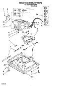 MACHINE BASE PARTS Diagram and Parts List for LSQ9560PW1  Whirlpool Washer