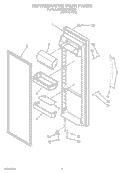 REFRIGERATOR DOOR PARTS Diagram and Parts List for 7GS2FHAXTA00  Whirlpool Refrigerator