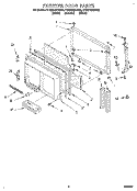 FREEZER DOOR Diagram and Parts List for ET25DQRDB00  Whirlpool Refrigerator