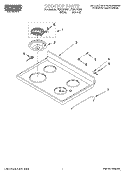COOKTOP Diagram and Parts List for FEP310GW1  Roper Range