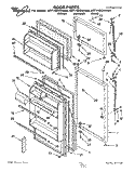 DOOR Diagram and Parts List for 8ET14ZKXAG00  Whirlpool Refrigerator