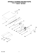 INTERNAL WARMING DRAWER PARTS Diagram and Parts List for KEWS105SPA01  KitchenAid Warming Drawer