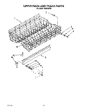 UPPER RACK AND TRACK Diagram and Parts List for KUDB220T6  KitchenAid Dishwasher