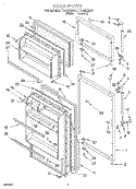 DOOR Diagram and Parts List for TT14DKXBN11  Estate Refrigerator