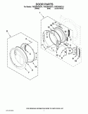 DOOR PARTS Diagram and Parts List for YWED95HEXL1  Whirlpool Dryer